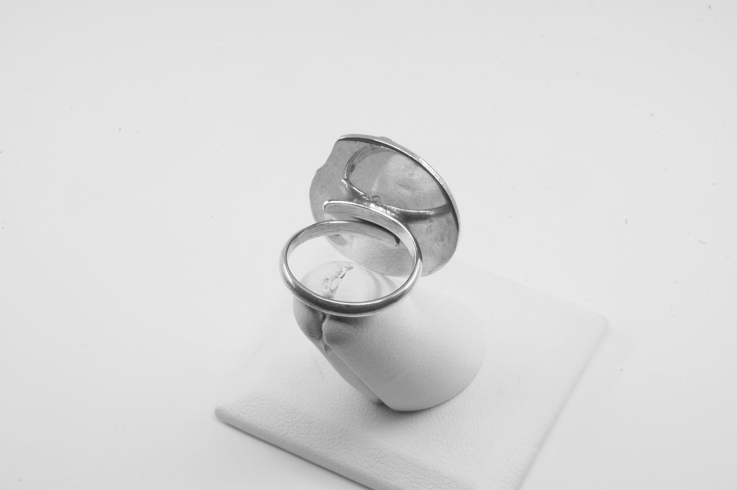 Anillo plata solida 925, espiral plano, talla ajustable