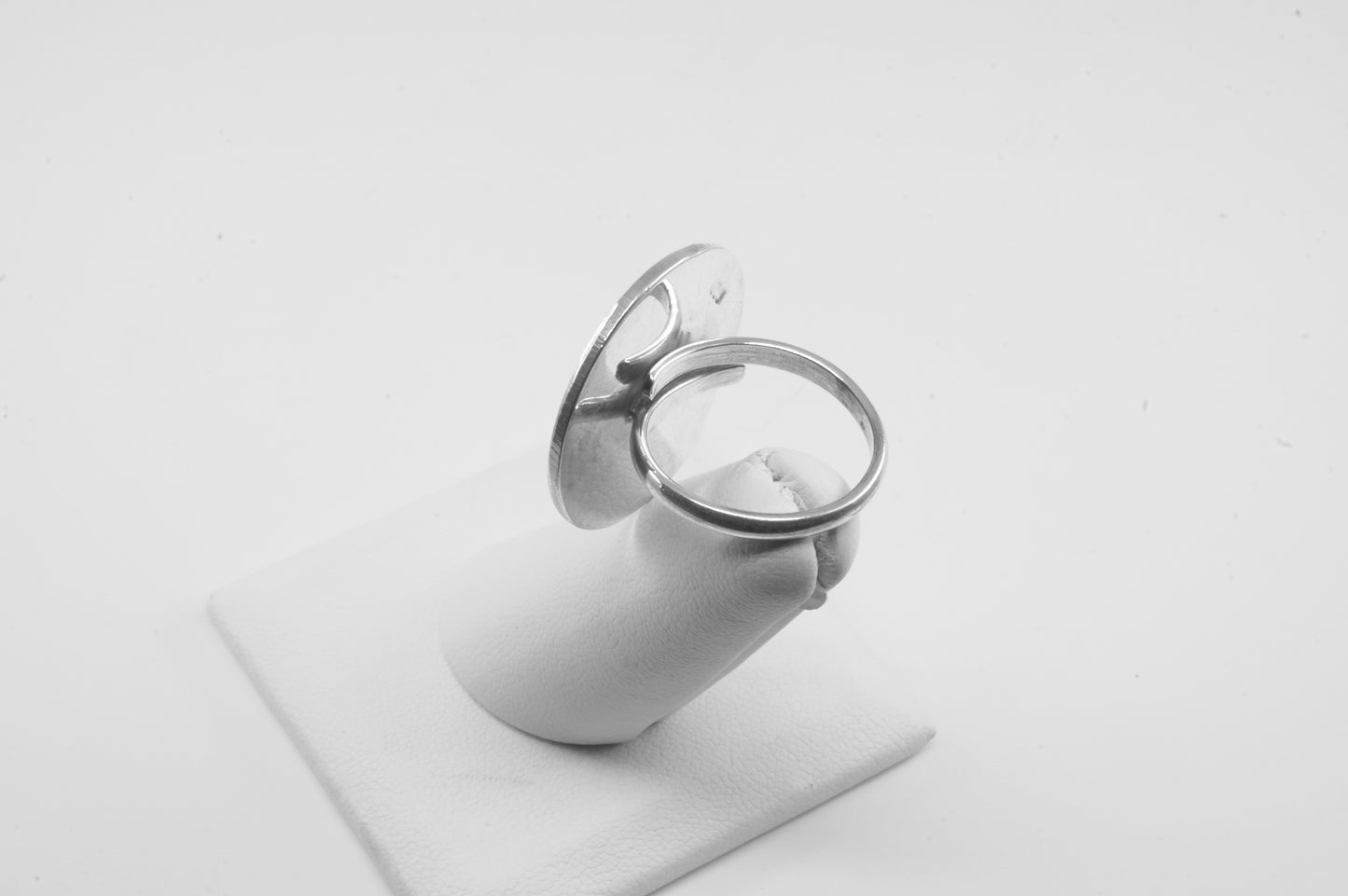 Anillo plata solida 925, espiral plano, talla ajustable