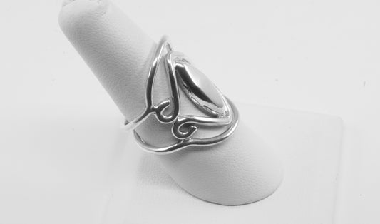 Anillo plata solida 925, ojo de gato