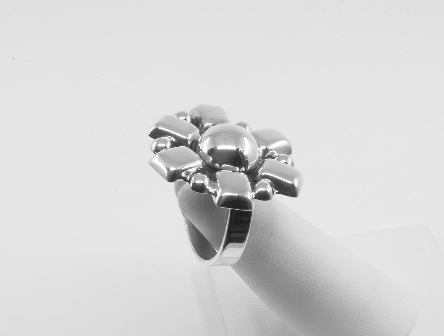 Anillo Plata Solida 925 Sol Estilizado Ajustable