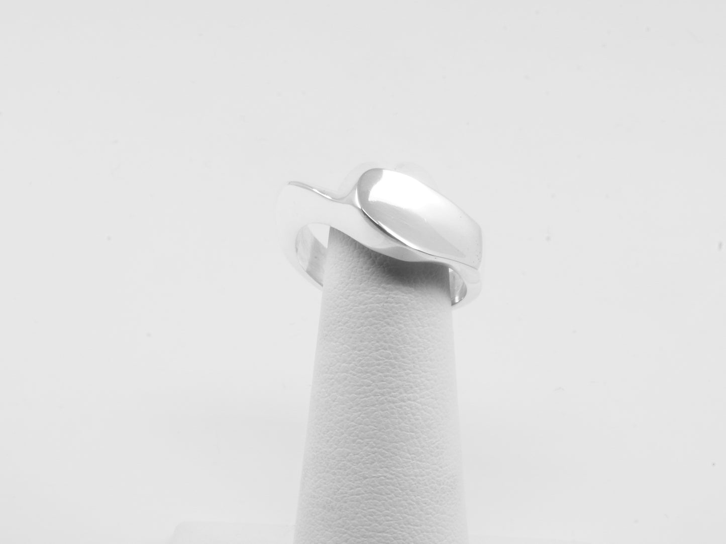 Anillo plata sólida 925, cuchara estilizada lisa
