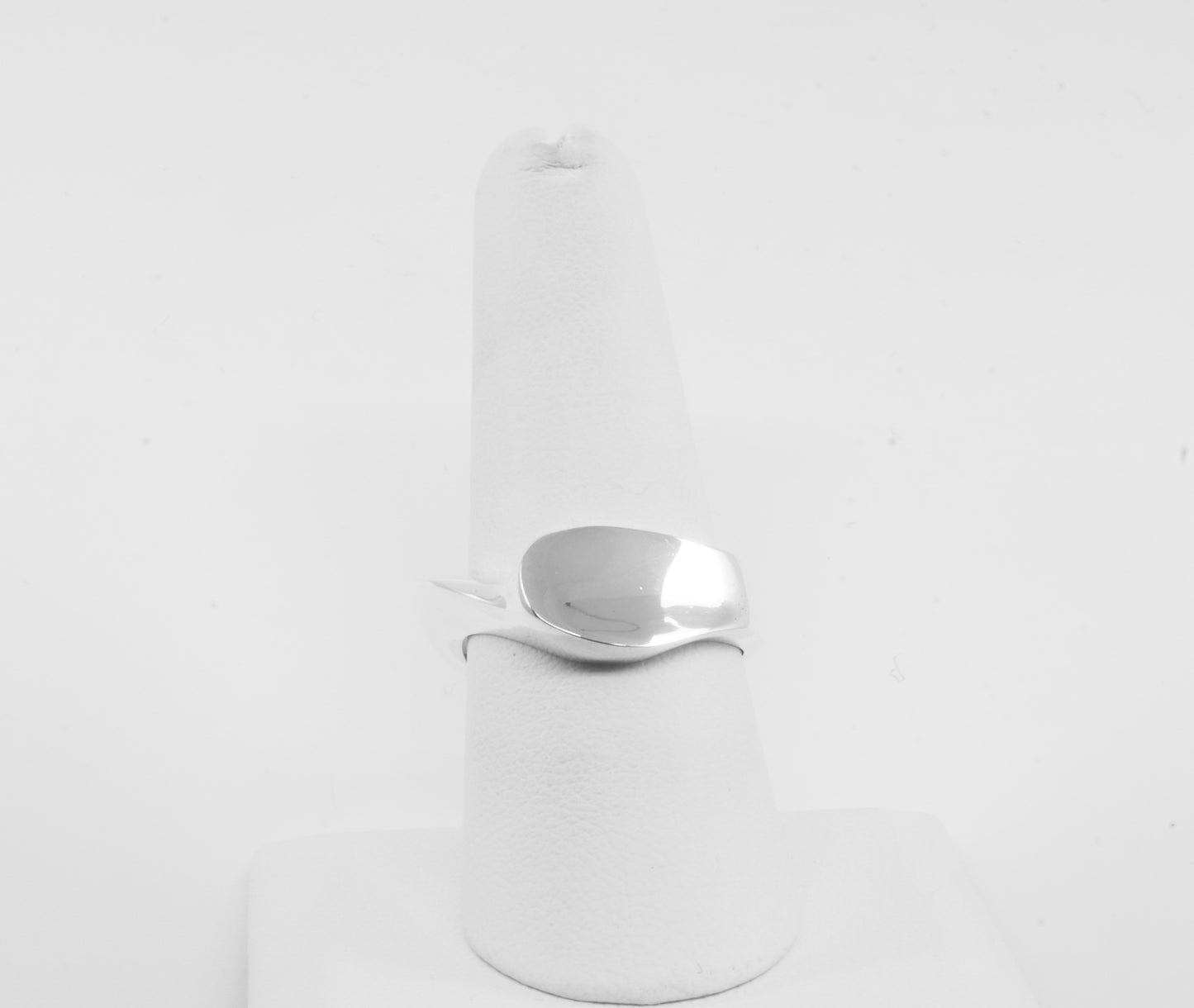 Anillo plata sólida 925, cuchara estilizada lisa