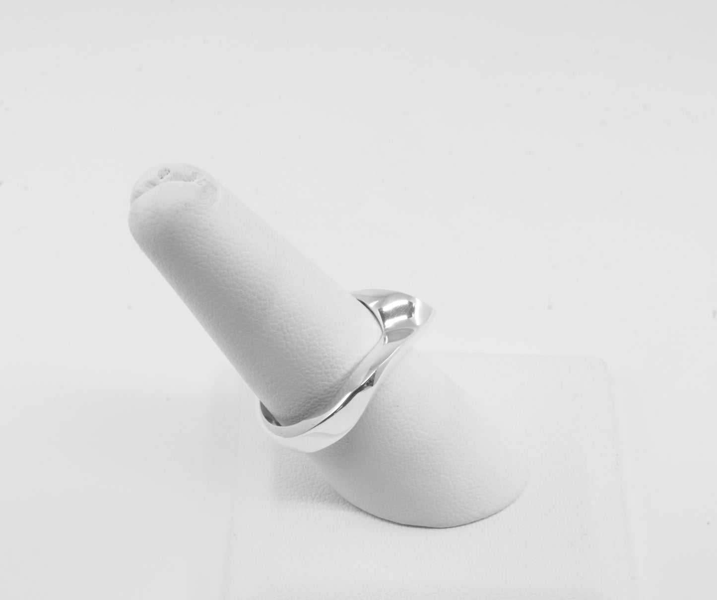 Anillo plata sólida 925, cuchara estilizada lisa