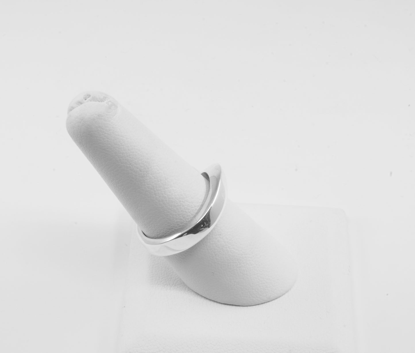 Anillo plata sólida 925, cuchara estilizada lisa