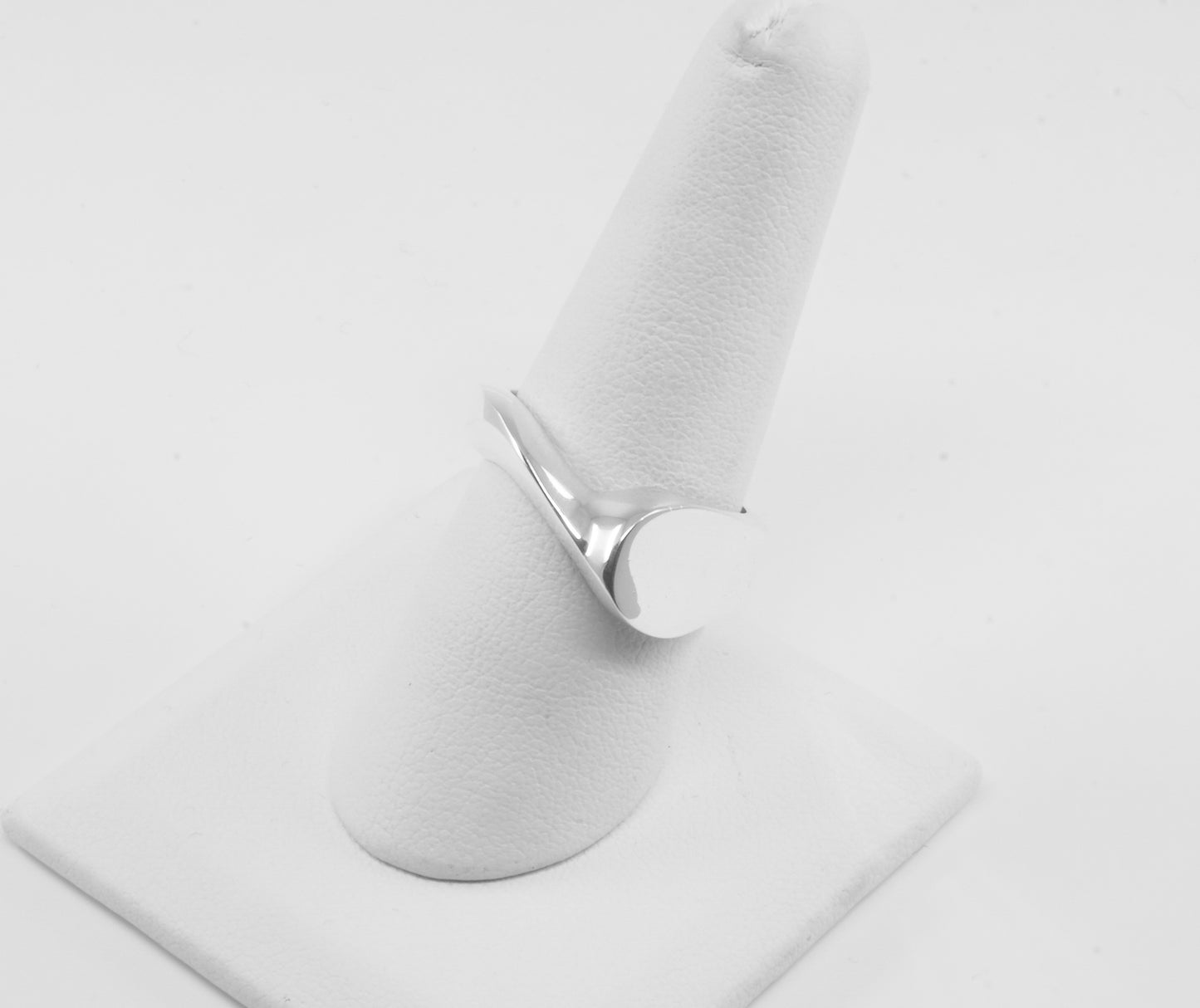 Anillo plata sólida 925, cuchara estilizada lisa