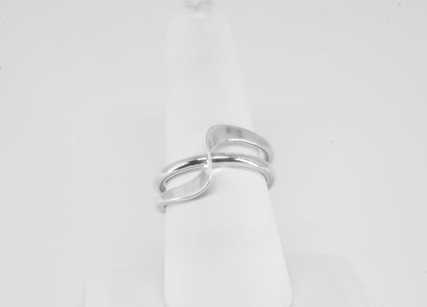 Anillo plata solida 925, signo del infinito bulky estilizado