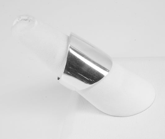 Anillo plata sólida 925, escudo liso 21mm