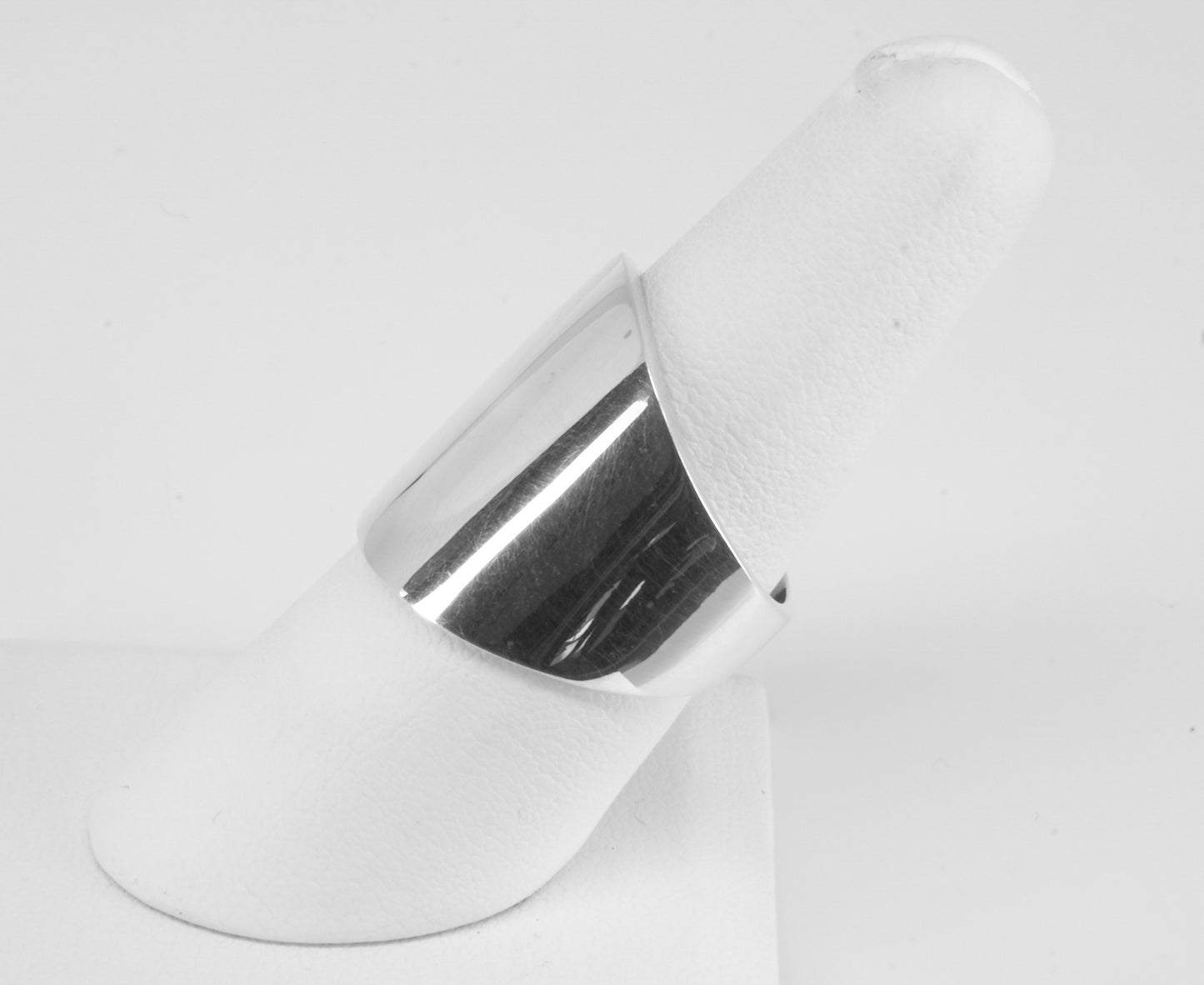 Anillo plata sólida 925, escudo liso 21mm