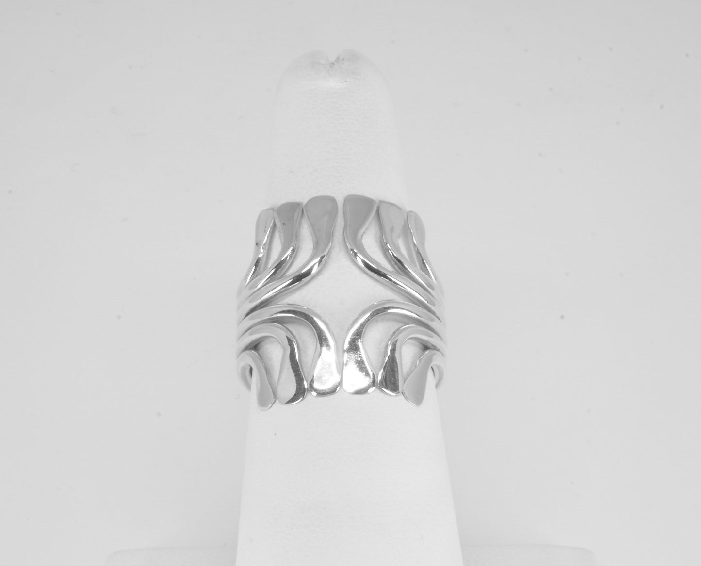 Anillo Plata solida 925, dientes planos 8