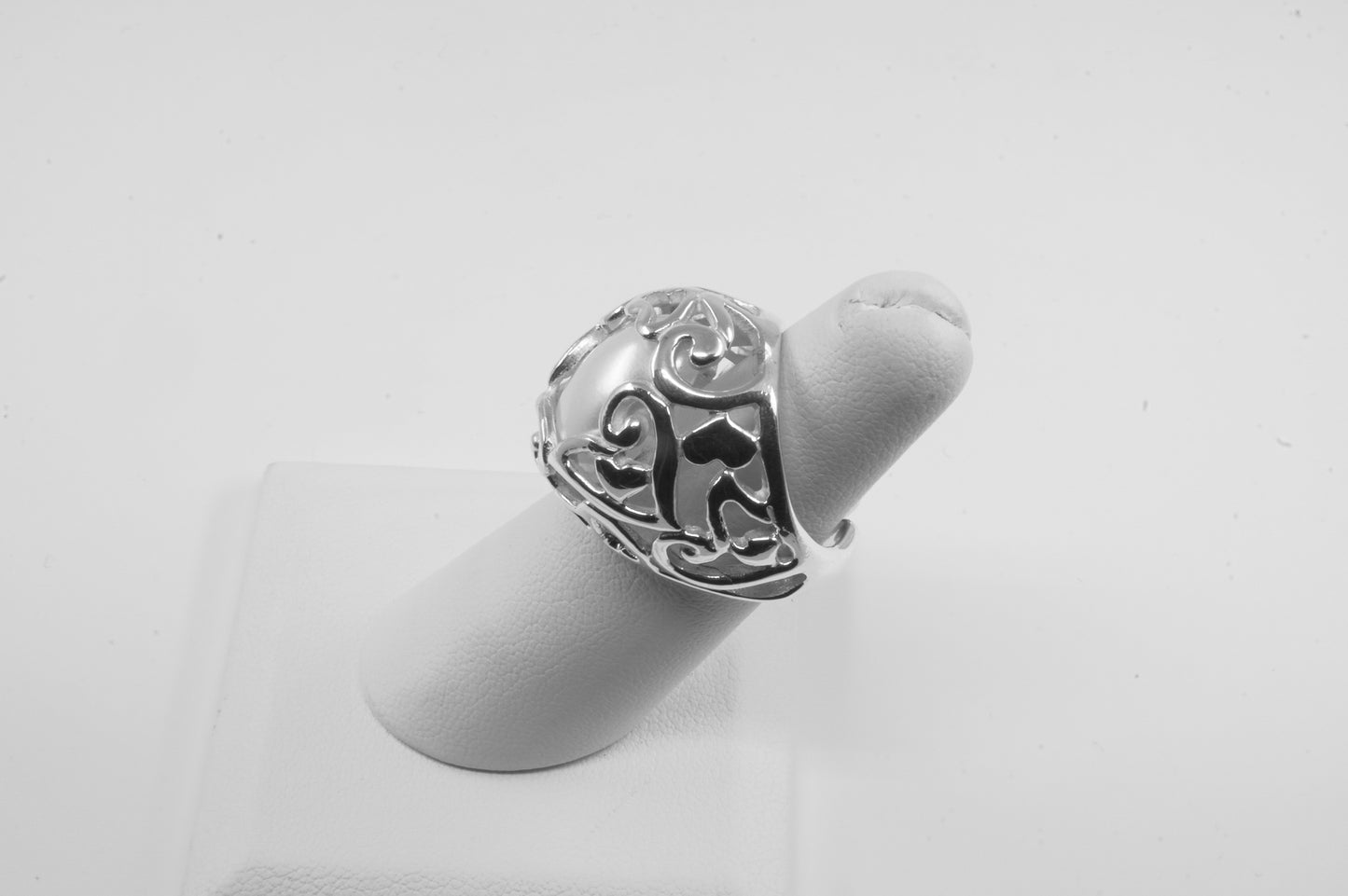 Anillo plata solida 925, diseño místico garigoleado