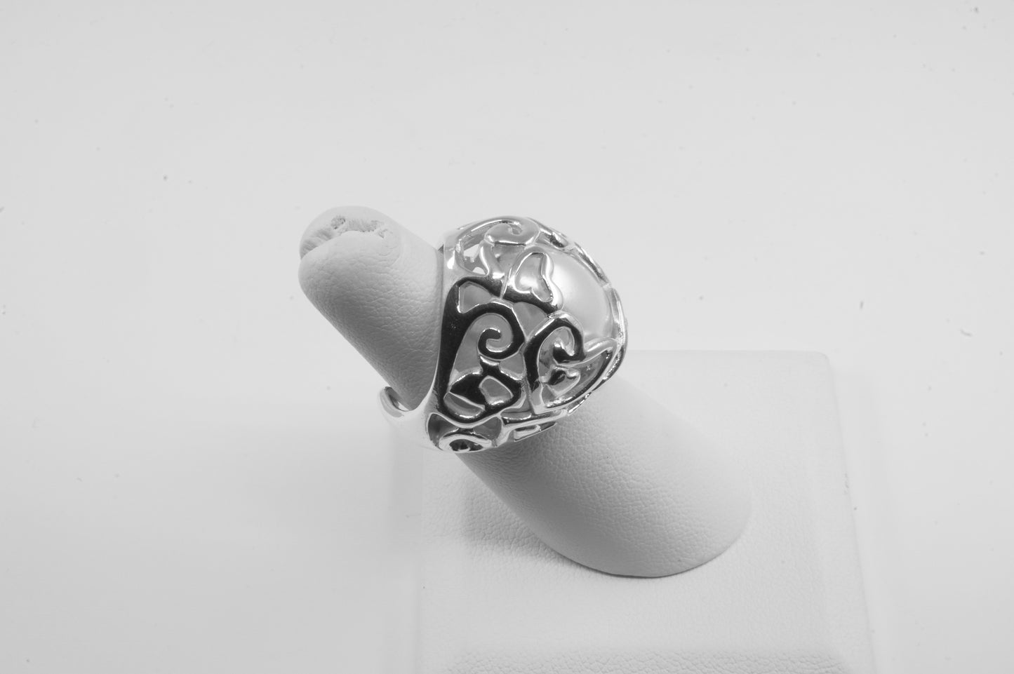 Anillo plata solida 925, diseño místico garigoleado