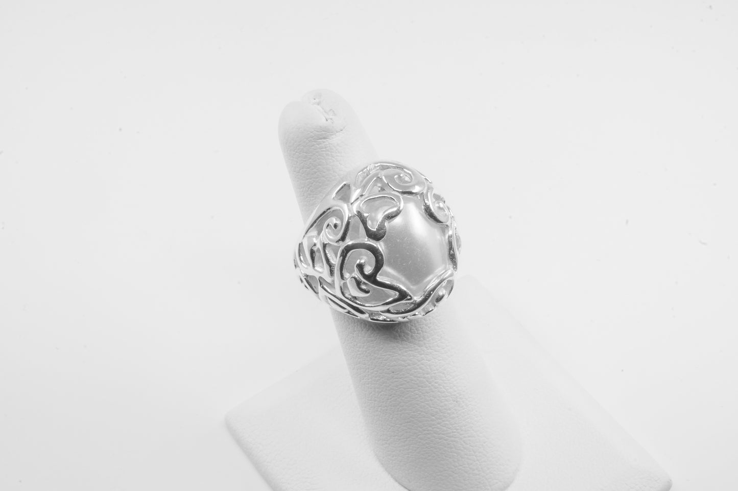 Anillo plata solida 925, diseño místico garigoleado