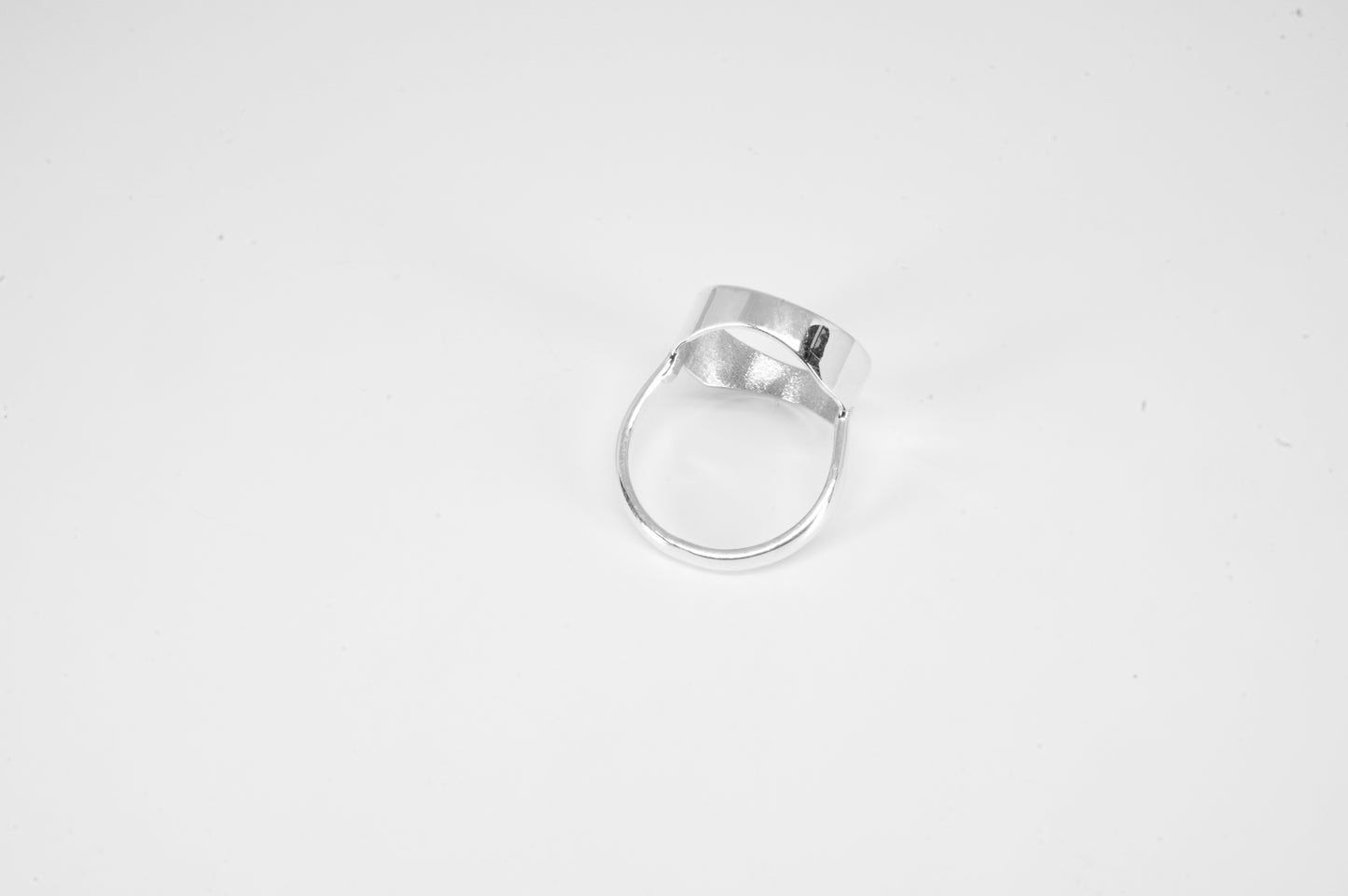 Anillo plata sólita 925, anillo circulo calamar