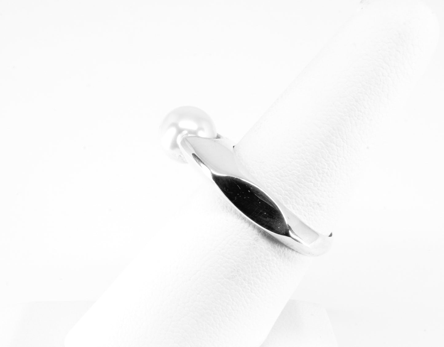 Anillo plata solida 925, culture con perla sintetica cadena incluida