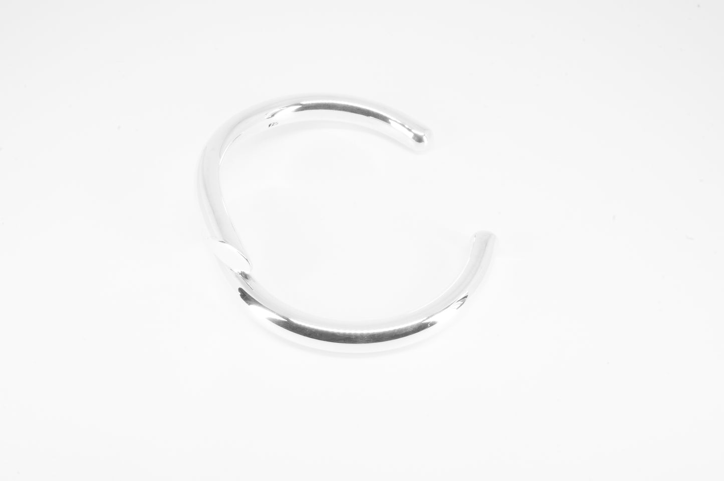 Pulsera de plata 925, 2 troncos lisos sobrepuestos