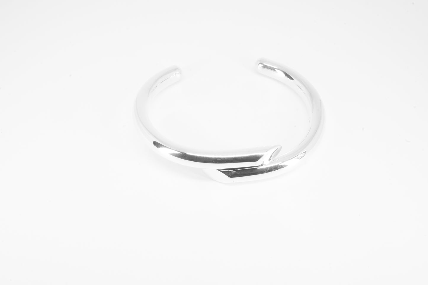 Pulsera de plata 925, 2 troncos lisos sobrepuestos