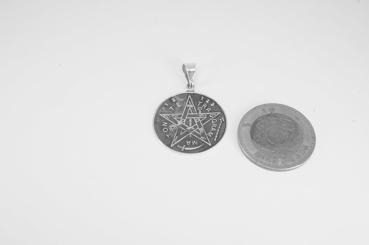 Dije de plata solida 925, Tetragramatron Sólido con cadena incluÍda