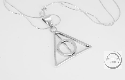 Dije de plata 925, Las Reliquias de la Muerte de Harry Potter con cadena incluída