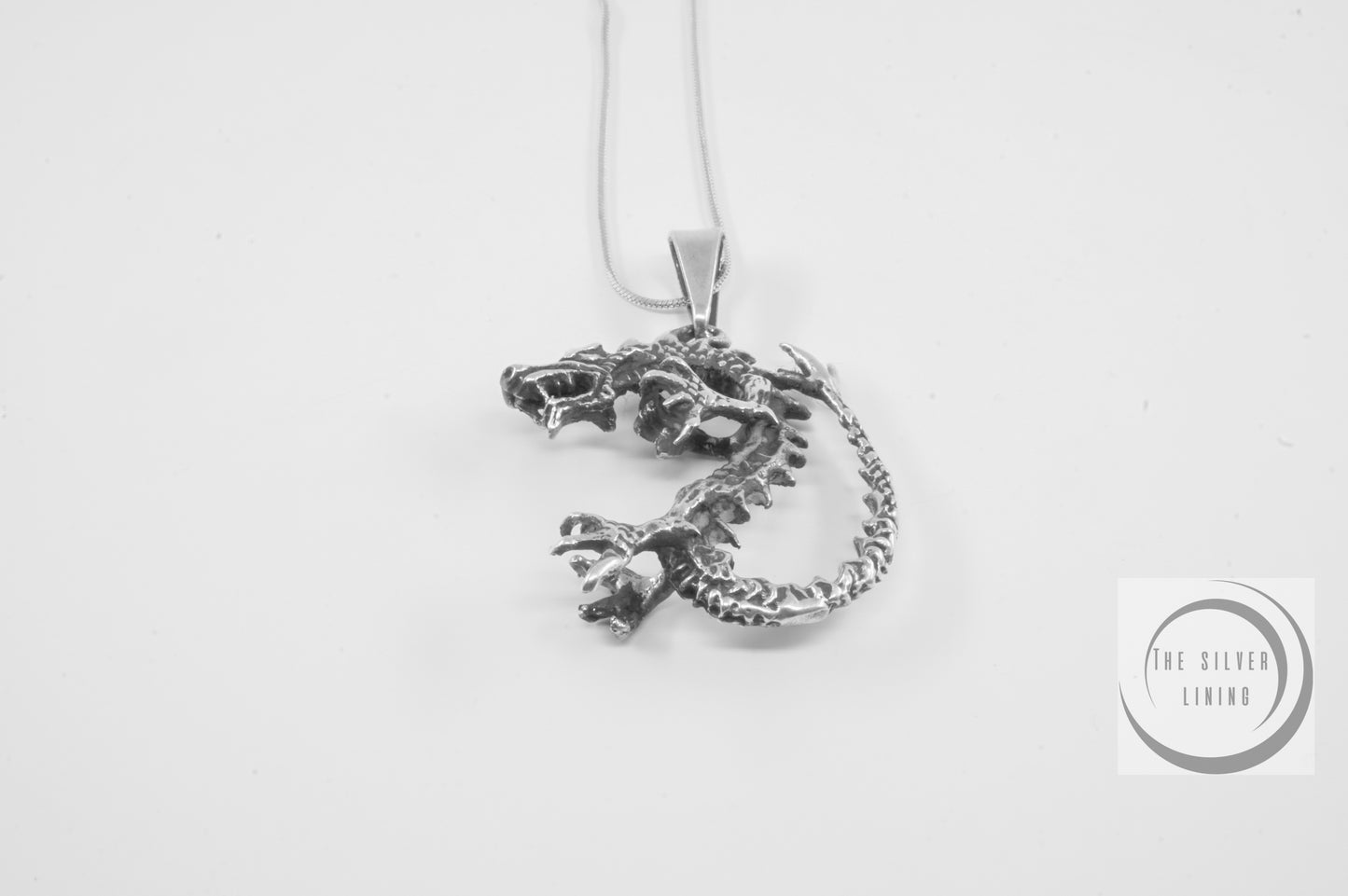 Dije de plata 925, Dragón Defensa con cadena incluída