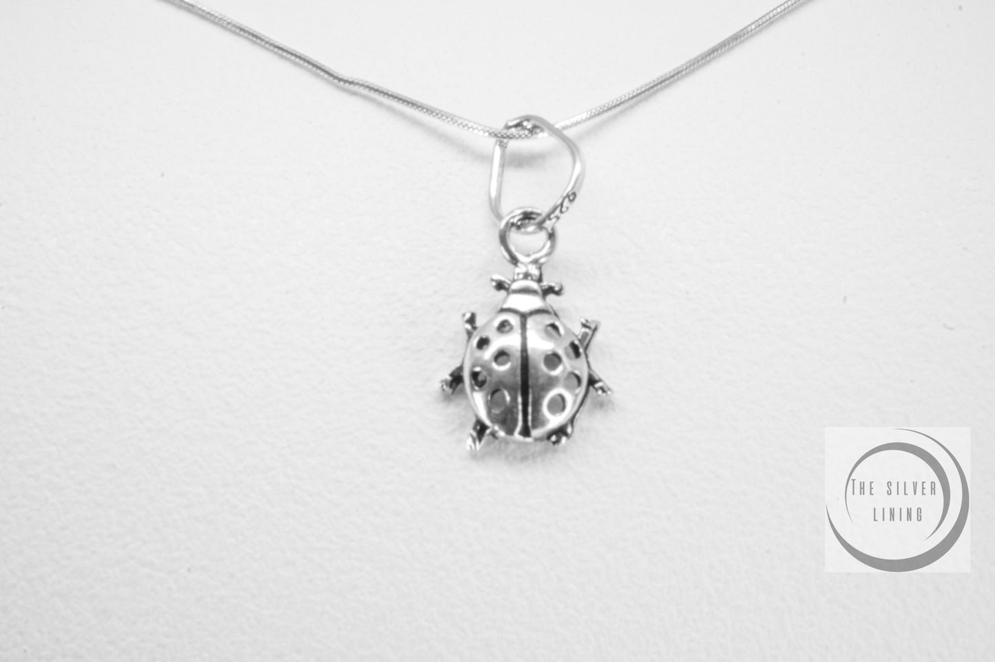 Juego de Dije y Aretes de plata 925, Catarina miniatura