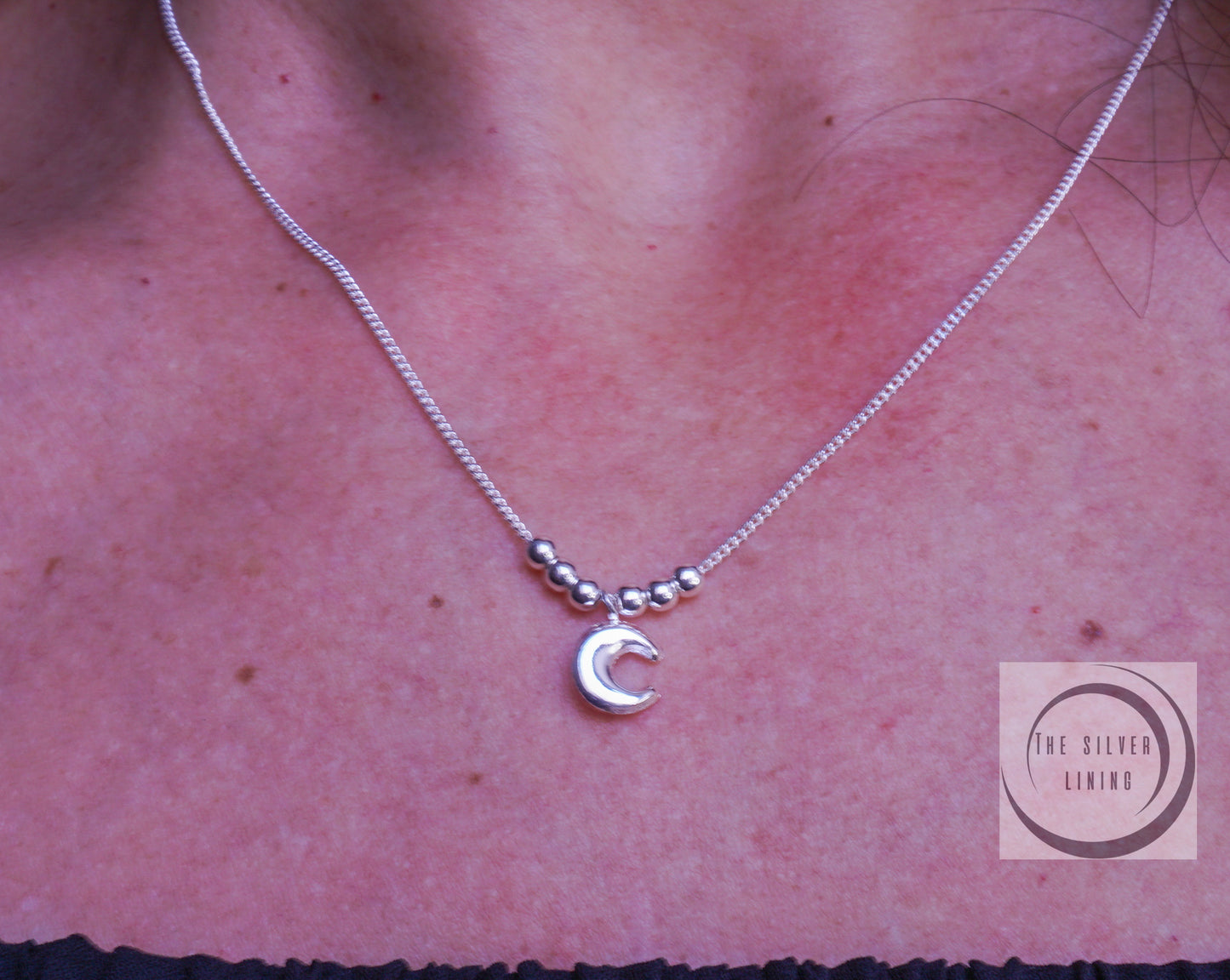 Gargantilla de plata 925, Luna Baby Inflada