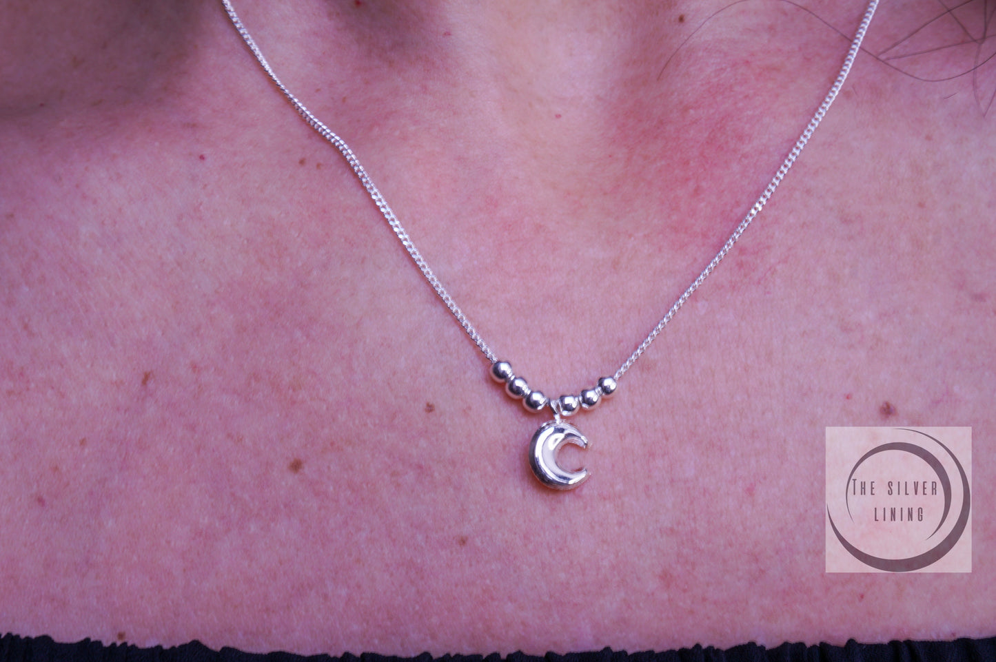Gargantilla de plata 925, Luna Baby Inflada