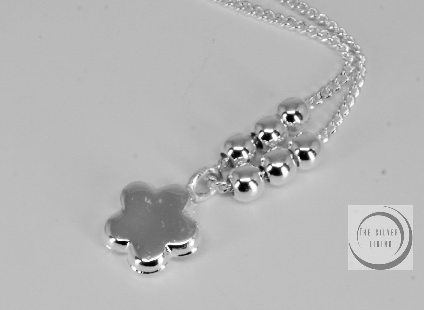 Gargantilla de plata 925, Baby Flor Inflada