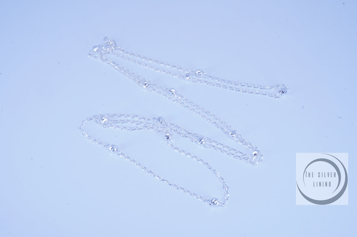 Gargantilla de plata 925, Bibiana con destellos 60cms
