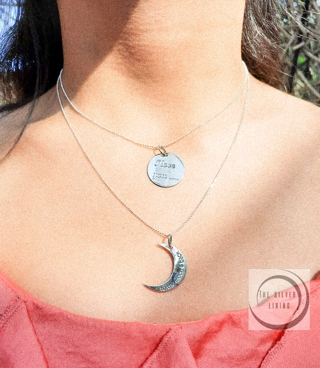 Dije de plata 925, Luna Llena y Luna Nueva para compartir