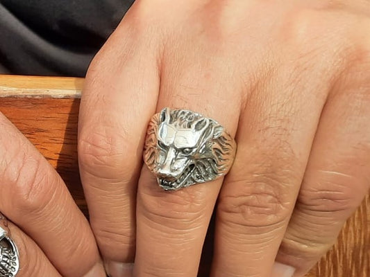 Anillo plata 925, Lobo frontal