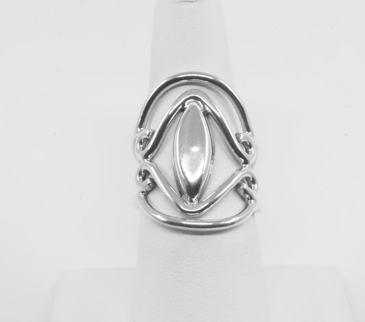 Anillo plata solida 925, ojo de gato