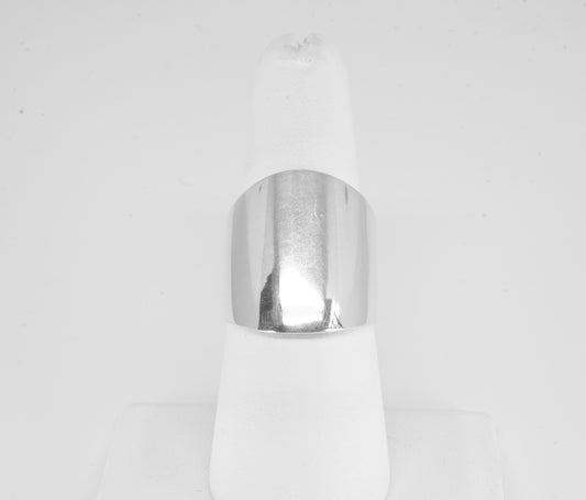 Anillo plata sólida 925, escudo liso 21mm