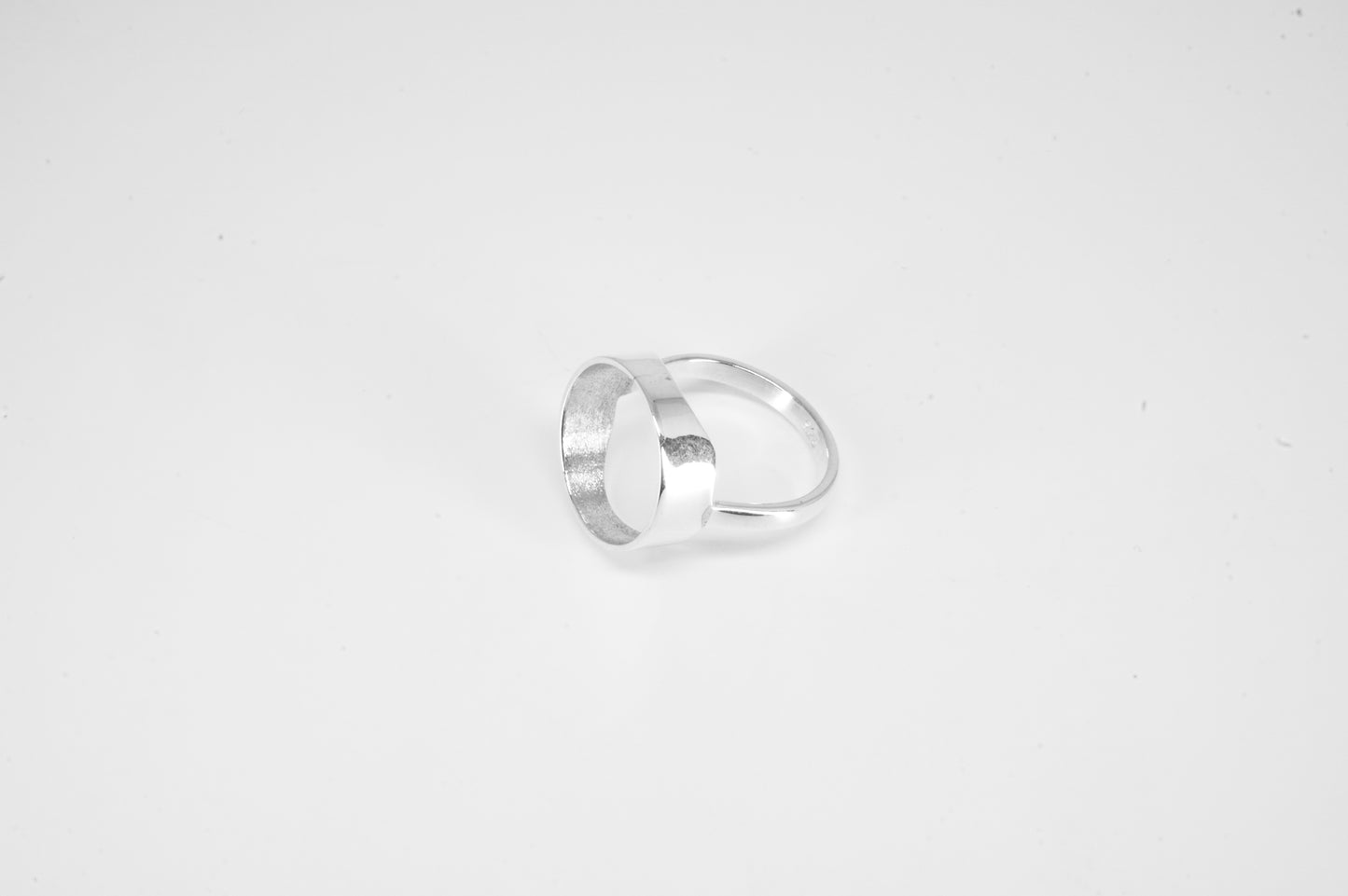 Anillo plata sólita 925, anillo circulo calamar