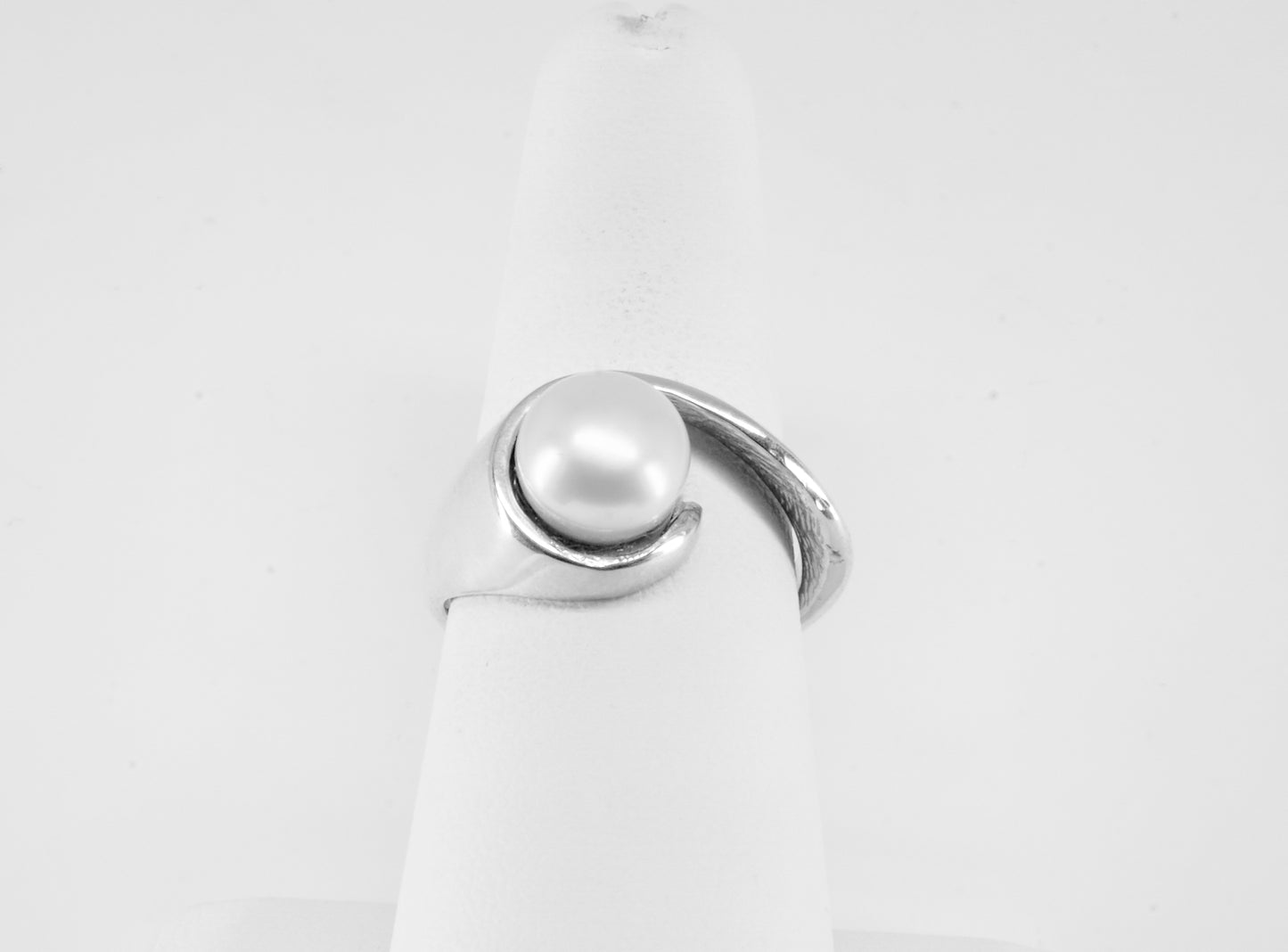 Anillo plata solida 925, oceano con perla sintetica