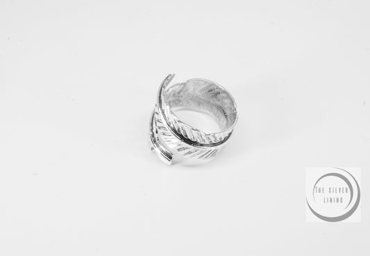 Anillo de plata 925, Pluma de Ave