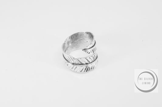 Anillo de plata 925, Pluma de Ave