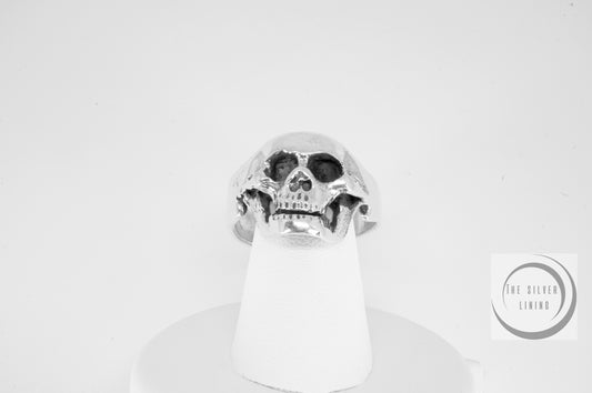 Anillo plata 925, Calavera frontal