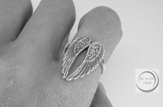 Anillo de plata 925, Set de Alas de libertad
