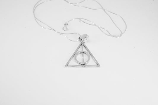 Juego de Dije y Aretes de plata 925, Reliquias de la Muerte