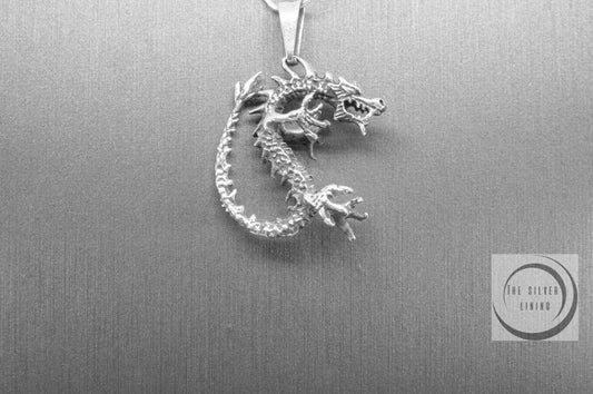 Dije de plata 925, Dragón Defensa con cadena incluída