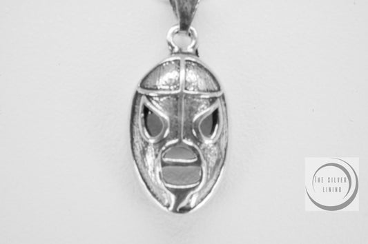 Dije de plata 925, Máscara de Luchador mediana con cadena incluída