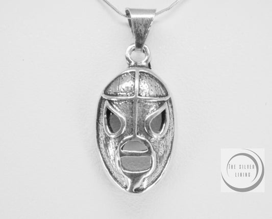 Dije de plata 925, Máscara de Luchador mediana con cadena incluída