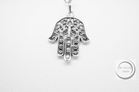 Dije de plata 925, Mano de Fátima calada