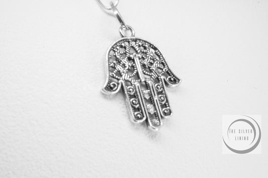 Dije de plata 925, Mano de Fátima calada